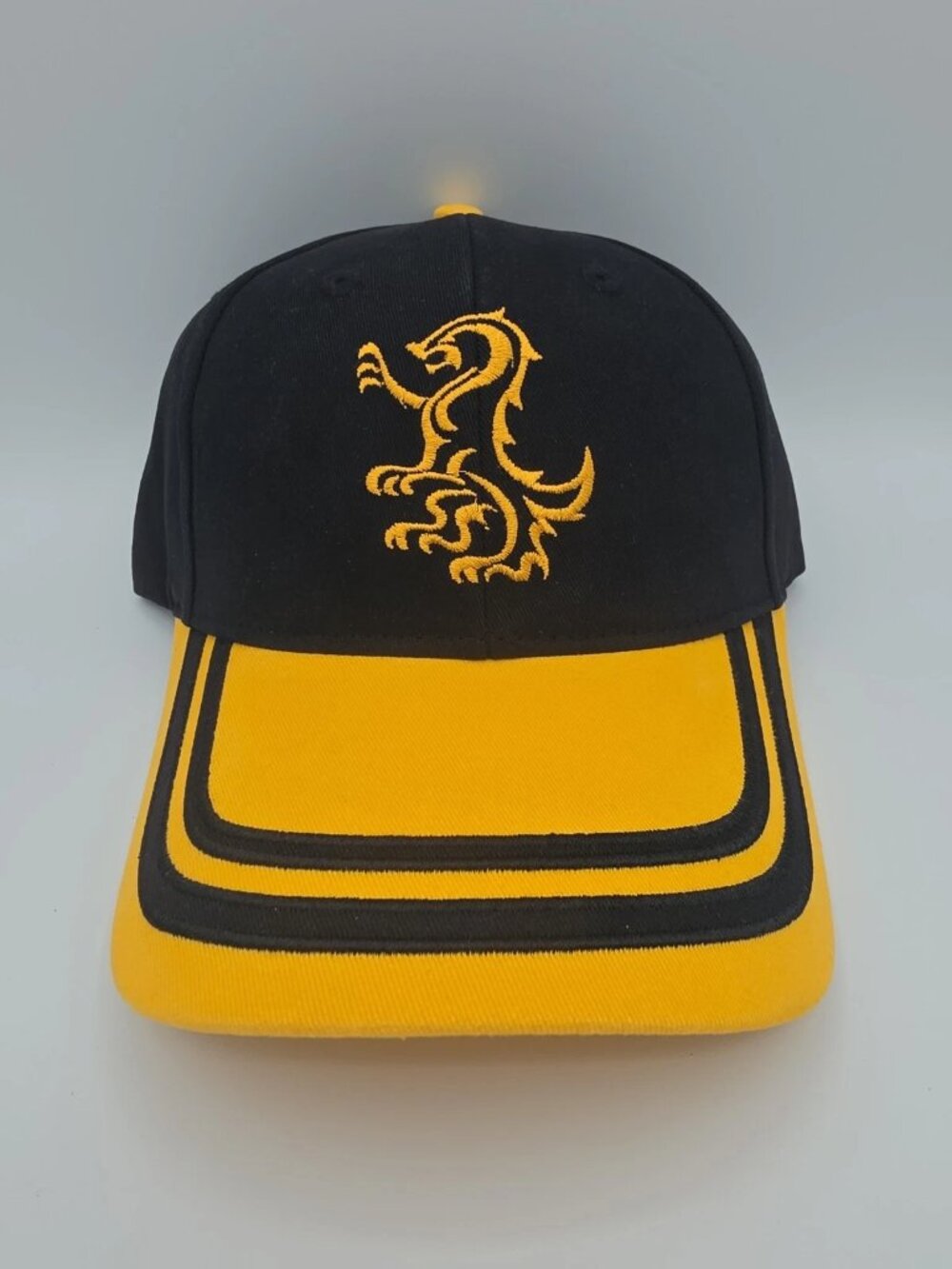Harry Potter Embroidered Emblem Hufflepuff Black Yellow Adult Hat Universal NWT